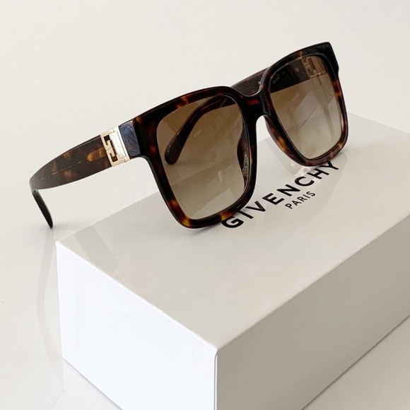 💯Authentic NWT Givenchy designer sunglasses - tortoise colorway - square 🎉 - Picture 4 of 12